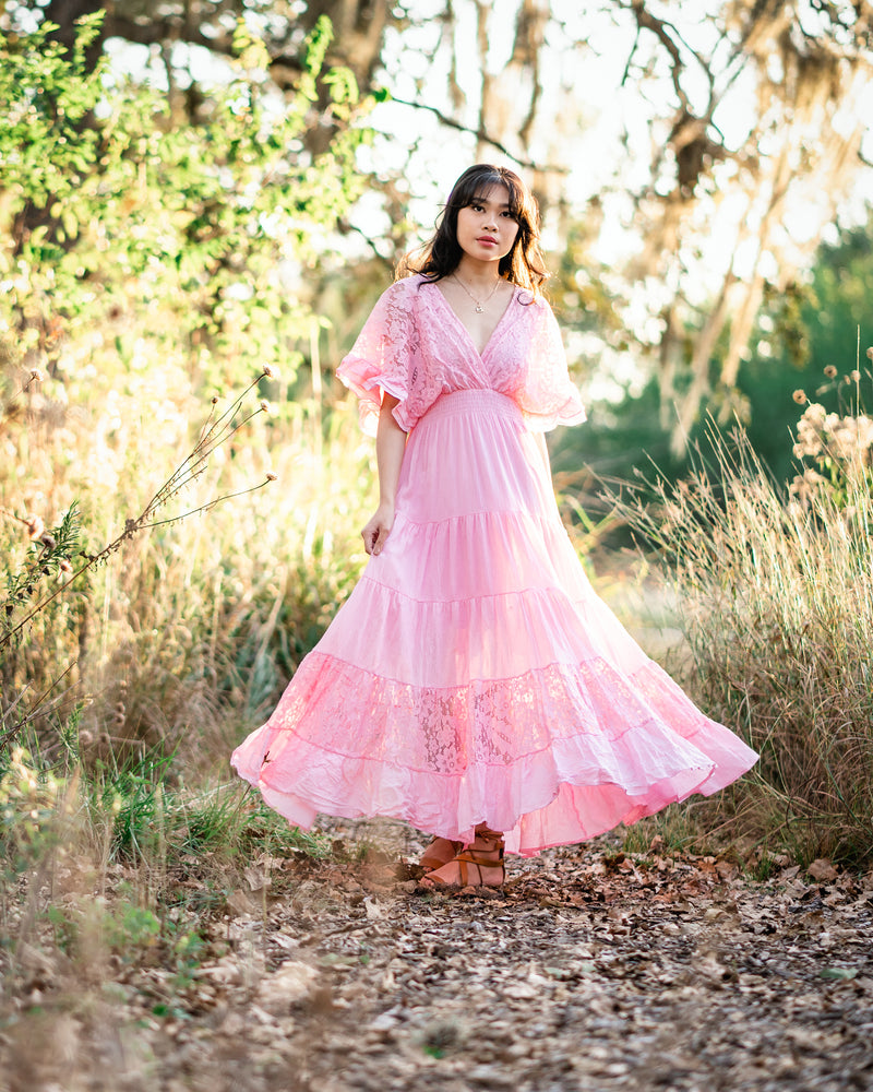 pink maxi dresses